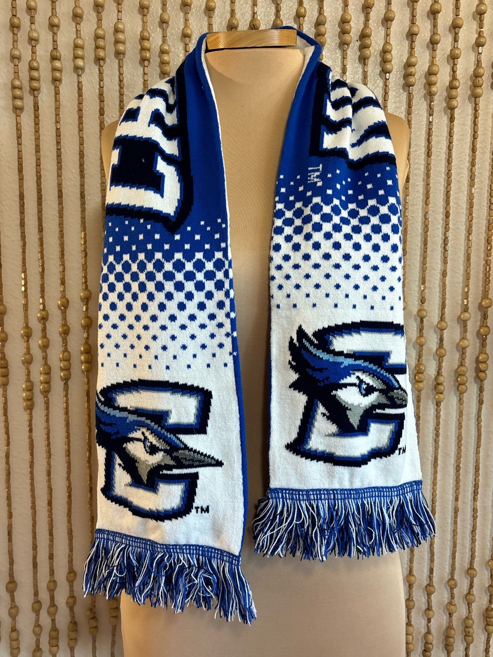 Blue & white Toronto Creighton Bluejays Blue Jays with blue white Gradient Scarf